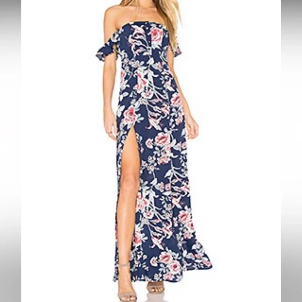 Flynn Skye Bardot maxi dress with slit - Picture 8 of 9